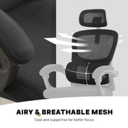 Ergonomic Reclining Office Chair - Lumbar Support, Adjustable Headrest VELTRA - BLACK V274-FT-OC-2656B-BK