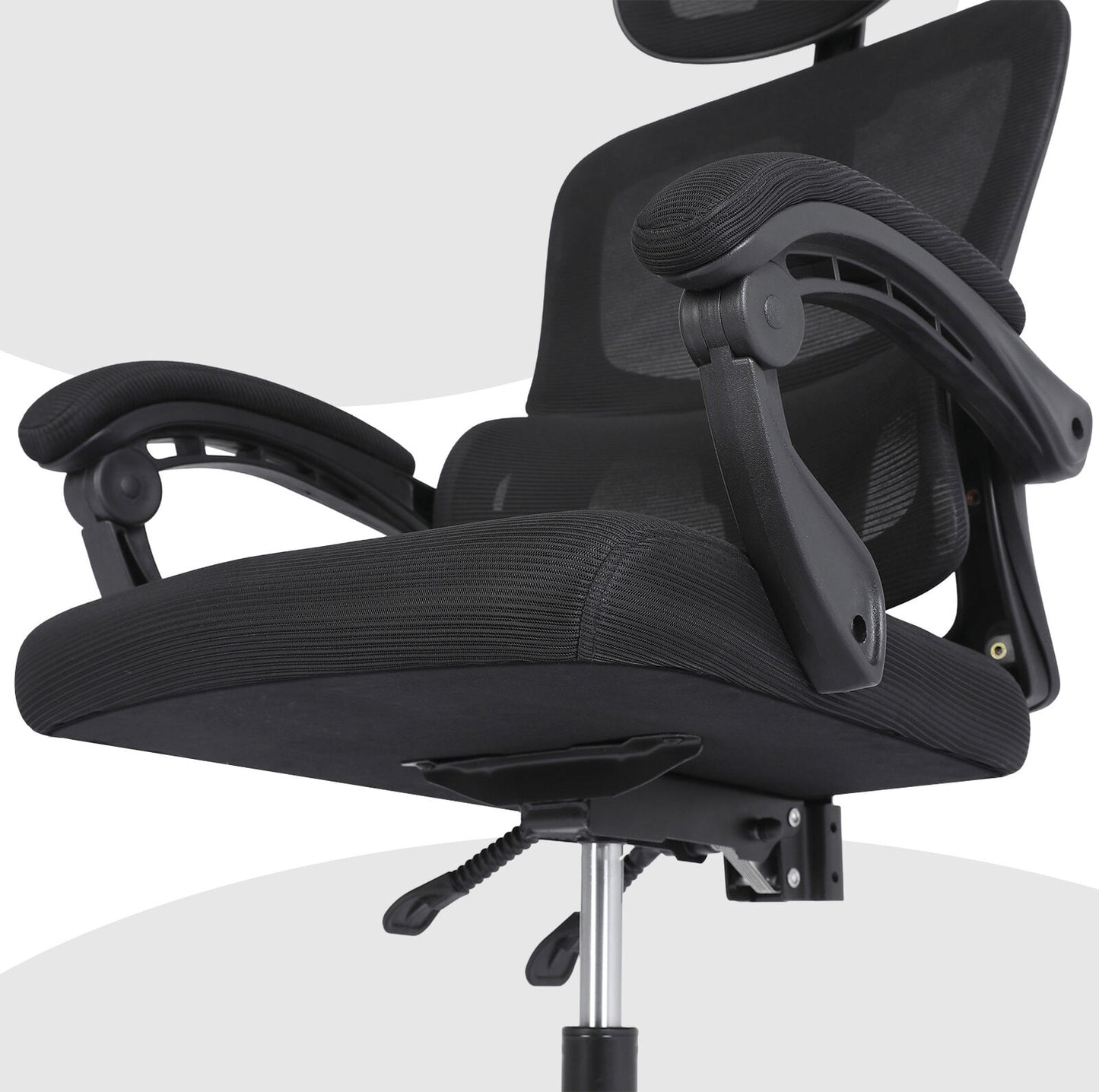 Ergonomic Reclining Office Chair - Lumbar Support, Adjustable Headrest VELTRA - BLACK V274-FT-OC-2656B-BK