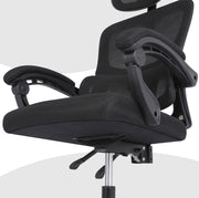 Ergonomic Reclining Office Chair - Lumbar Support, Adjustable Headrest VELTRA - BLACK V274-FT-OC-2656B-BK