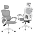 Ergonomic Reclining Office Chair - Lumbar Support, Adjustable Headrest VELTRA - GREY V274-FT-OC-2656B-WHGY
