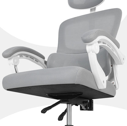 Ergonomic Reclining Office Chair - Lumbar Support, Adjustable Headrest VELTRA - GREY V274-FT-OC-2656B-WHGY