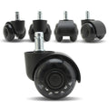 5X 2'' Twin Wheel Office Chair Casters - Slient Smooth, 11x22mm Stem V274-FT-OCA-WH2-5PCS