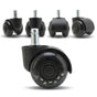 5X 2'' Twin Wheel Office Chair Casters - Slient Smooth, 11x22mm Stem V274-FT-OCA-WH2-5PCS