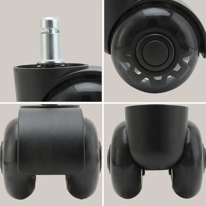 5X 2'' Twin Wheel Office Chair Casters - Slient Smooth, 11x22mm Stem V274-FT-OCA-WH2-5PCS