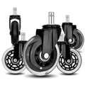 5X 3'' Rollerblade Style Wheels Office Chair Casters - Slient Smooth, 11x22mm Stem V274-FT-OCA-WH3-5PCS