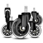 5X 3'' Rollerblade Style Wheels Office Chair Casters - Slient Smooth, 11x22mm Stem V274-FT-OCA-WH3-5PCS