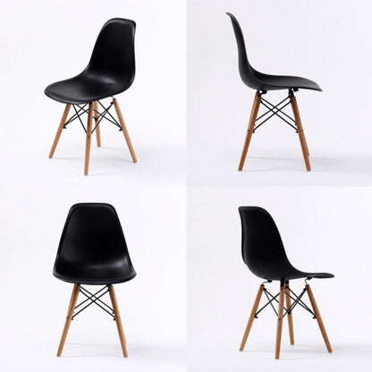 2X Retro Dining Cafe Chair DSW BLACK V274-FT-PP623-BK2