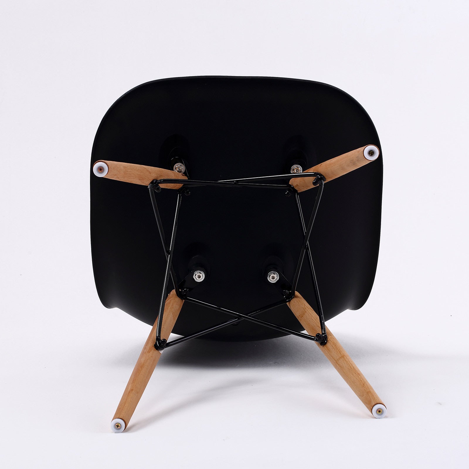 2X Retro Dining Cafe Chair DSW BLACK V274-FT-PP623-BK2