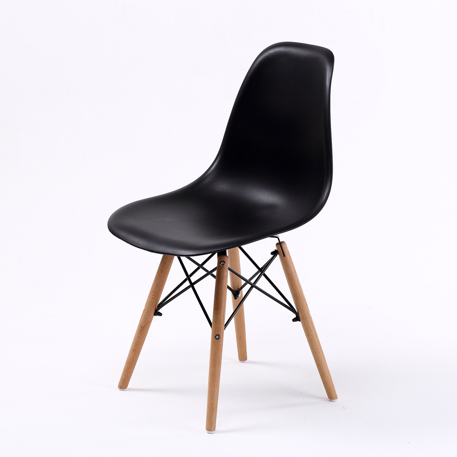 2X Retro Dining Cafe Chair DSW BLACK V274-FT-PP623-BK2