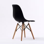 2X Retro Dining Cafe Chair DSW BLACK V274-FT-PP623-BK2