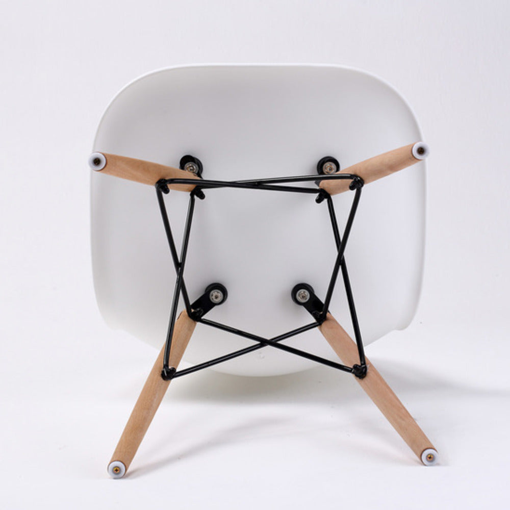 4X Retro Dining Cafe Chair DSW WHITE V274-FT-PP623-WH4
