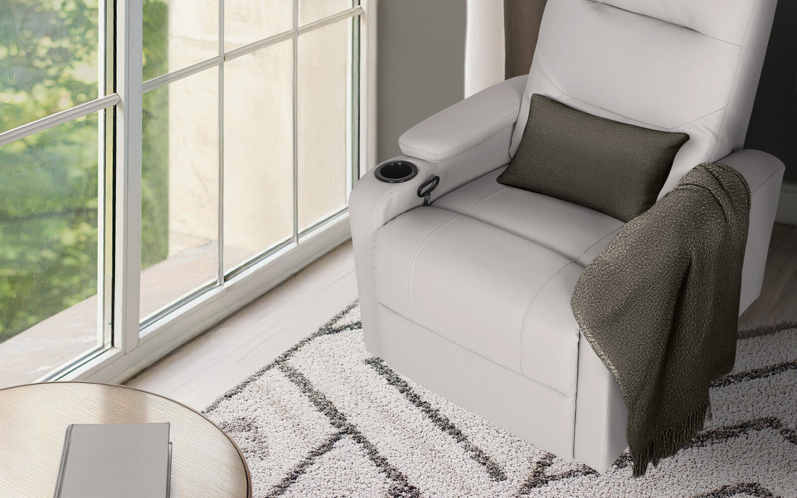 Home Recliner Chair - PU Leather Sofa Lounge Armchair DAKOTA GREY V274-FT-RC-6201PU-LGY