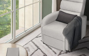 Home Recliner Chair - Linen Fabric Sofa Lounge Armchair SHILOH GREY V274-FT-RC-6501FA-GY