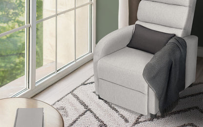 Home Recliner Chair - Linen Fabric Sofa Lounge Armchair SHILOH GREY V274-FT-RC-6501FA-GY