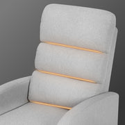 Home Recliner Chair - Linen Fabric Sofa Lounge Armchair SHILOH GREY V274-FT-RC-6501FA-GY