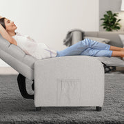 Home Recliner Chair - Linen Fabric Sofa Lounge Armchair SHILOH GREY V274-FT-RC-6501FA-GY