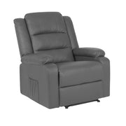 Home Recliner Chair - PU Leather Sofa Lounge Armchair MARLO GREY V274-FT-RC-6502PU-GY