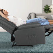 Home Recliner Chair - PU Leather Sofa Lounge Armchair MARLO GREY V274-FT-RC-6502PU-GY