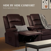 Home Recliner Chair - PU Leather Sofa Lounge Armchair MARLO BROWN V274-FT-RC-6502PU-LBN