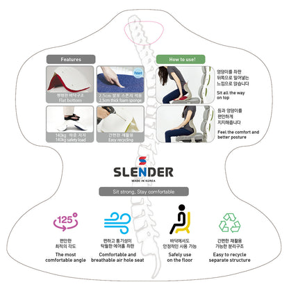Slender Chair Posture Correction Seat Floor Lounge Padded Stackable RED V274-FT-SLDC-RD