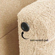 2X Ridge Arch Ottoman Stool Teddy Fleece Fabric Foot Rest 45cm BEIGE V274-FT-STKJP4177-BE2