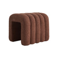 Ridge Arch Ottoman Stool Teddy Fleece Fabric Foot Rest 45cm BROWN V274-FT-STKJP4177-CHO