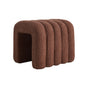 Ridge Arch Ottoman Stool Teddy Fleece Fabric Foot Rest 45cm BROWN V274-FT-STKJP4177-CHO