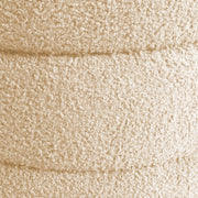 Round Stacked Ottoman Stool Teddy Fleece Fabric Foot Rest 38cm BEIGE V274-FT-STP067-BE