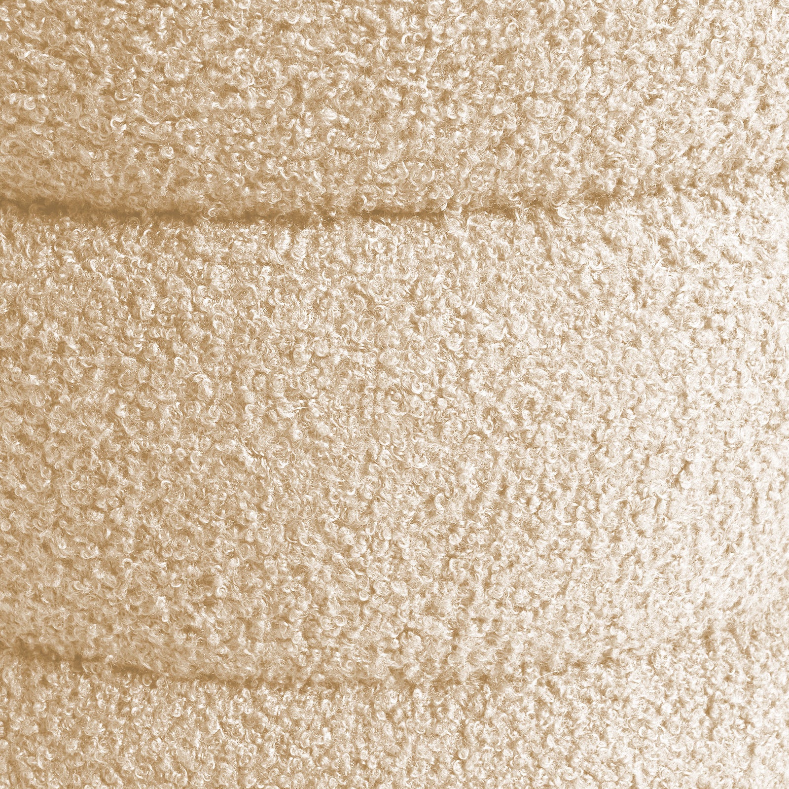 2X Round Stacked Ottoman Stool Teddy Fleece Fabric Foot Rest 38cm BEIGE V274-FT-STP067-BE2