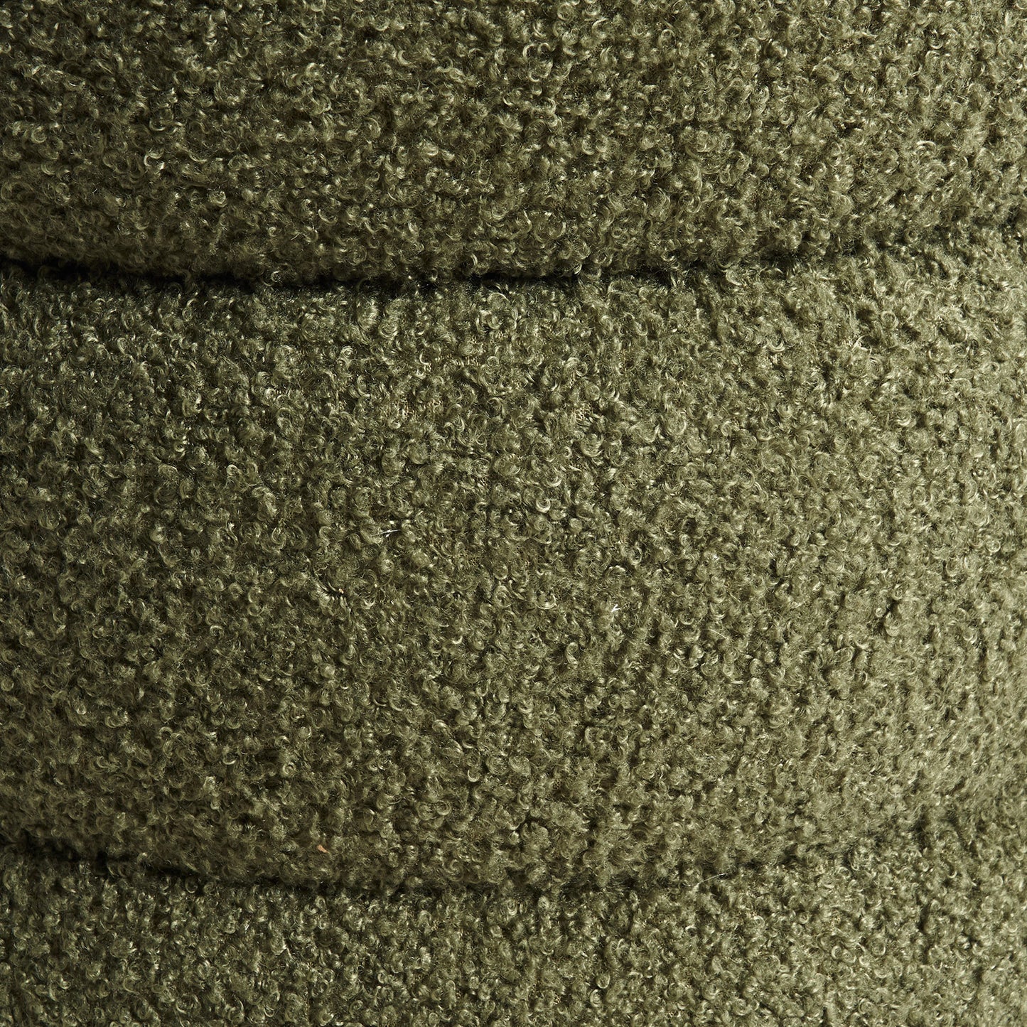 2X Round Stacked Ottoman Stool Teddy Fleece Fabric Foot Rest 38cm GREEN V274-FT-STP067-DGN2