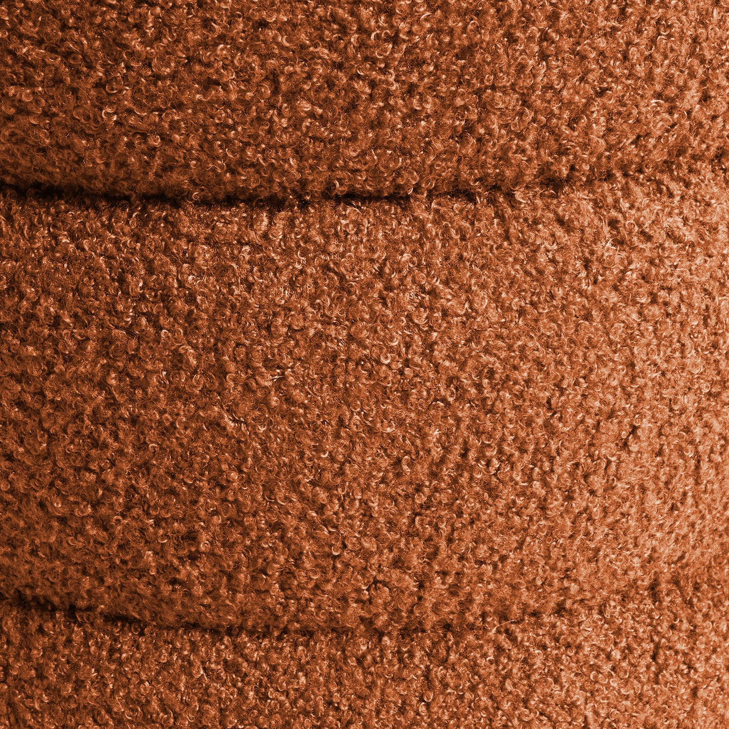 Round Stacked Ottoman Stool Teddy Fleece Fabric Foot Rest 38cm ORANGE V274-FT-STP067-OG