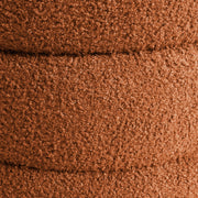 Round Stacked Ottoman Stool Teddy Fleece Fabric Foot Rest 38cm ORANGE V274-FT-STP067-OG