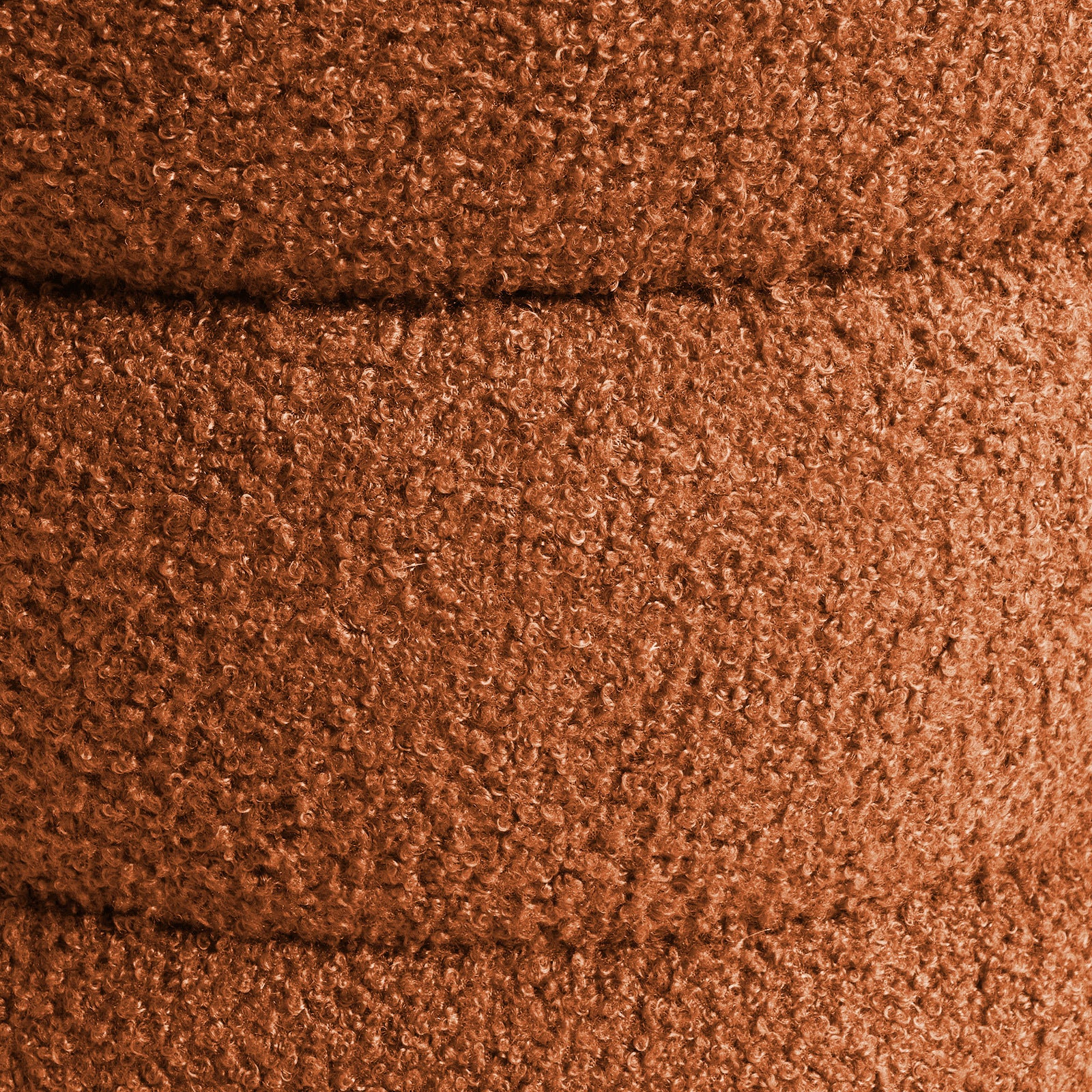 2X Round Stacked Ottoman Stool Teddy Fleece Fabric Foot Rest 38cm ORANGE V274-FT-STP067-OG2
