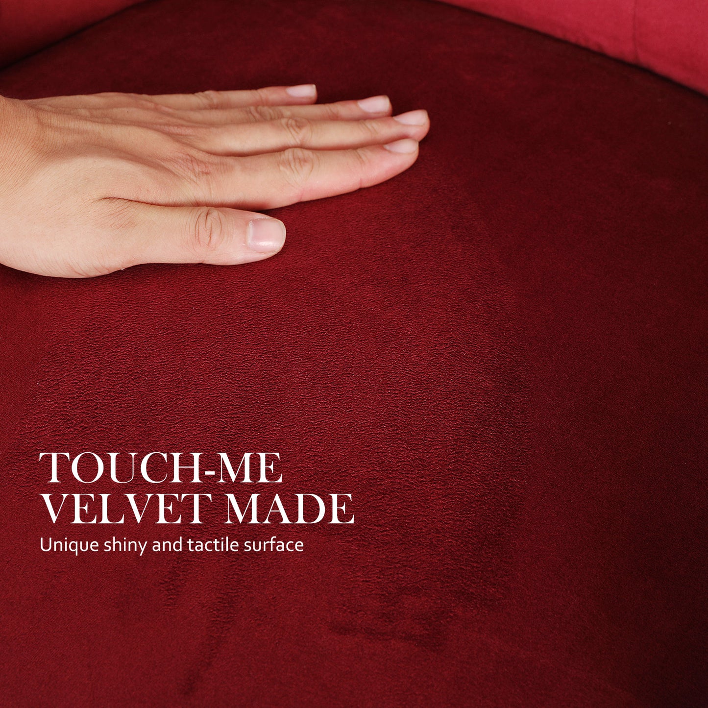 French Provincial Dining Chair Ring Studded Velvet Rubberwood Leg LISSE BORDEAUX RED V274-FT-VFC-1141-RD1