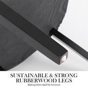 French Provincial Dining Chair Ring Studded Velvet Rubberwood Leg LISSE BORDEAUX RED V274-FT-VFC-1141-RD1