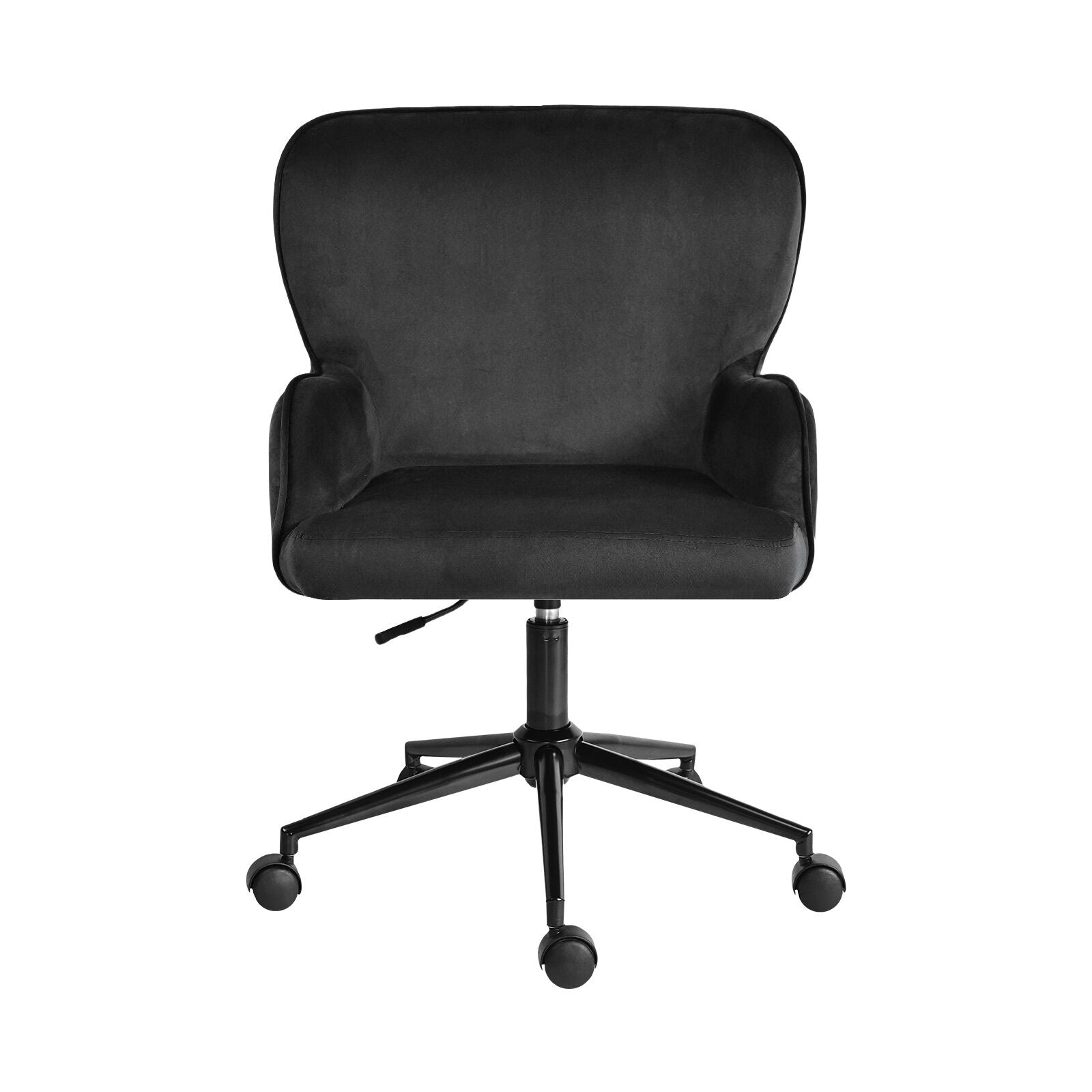 Desk Armchair - Home Office Swivel Chair Adjustable Height Seat PLUME BLACK V274-FT-VOC-001BK-BK