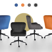 Desk Armchair - Home Office Swivel Chair Adjustable Height Seat PLUME BLACK V274-FT-VOC-001BK-BK
