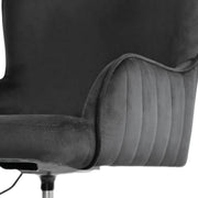 Desk Armchair - Home Office Swivel Chair Adjustable Height Seat PLUME BLACK V274-FT-VOC-001BK-BK