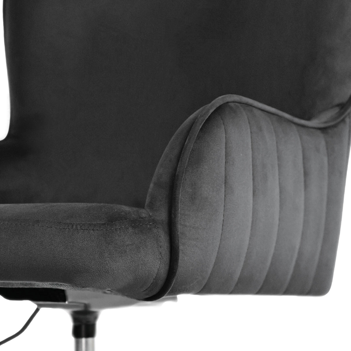 Desk Armchair - Home Office Swivel Chair Adjustable Height Seat PLUME BLACK V274-FT-VOC-001BK-BK