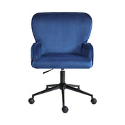 Desk Armchair - Home Office Swivel Chair Adjustable Height Seat PLUME BLUE V274-FT-VOC-001BK-DBU