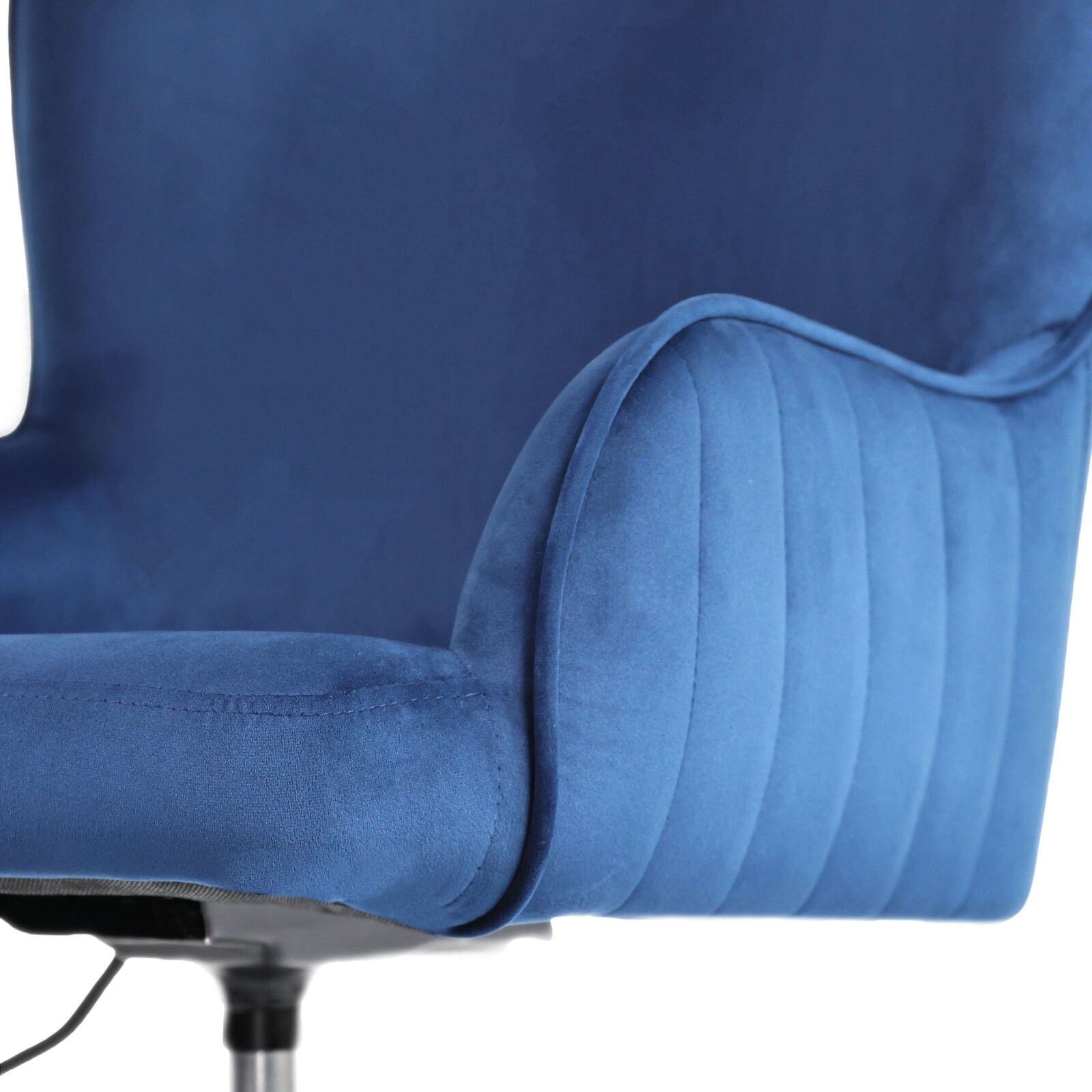 Desk Armchair - Home Office Swivel Chair Adjustable Height Seat PLUME BLUE V274-FT-VOC-001BK-DBU