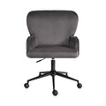 Desk Armchair - Home Office Swivel Chair Adjustable Height Seat PLUME GREY V274-FT-VOC-001BK-GY