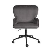 Desk Armchair - Home Office Swivel Chair Adjustable Height Seat PLUME GREY V274-FT-VOC-001BK-GY