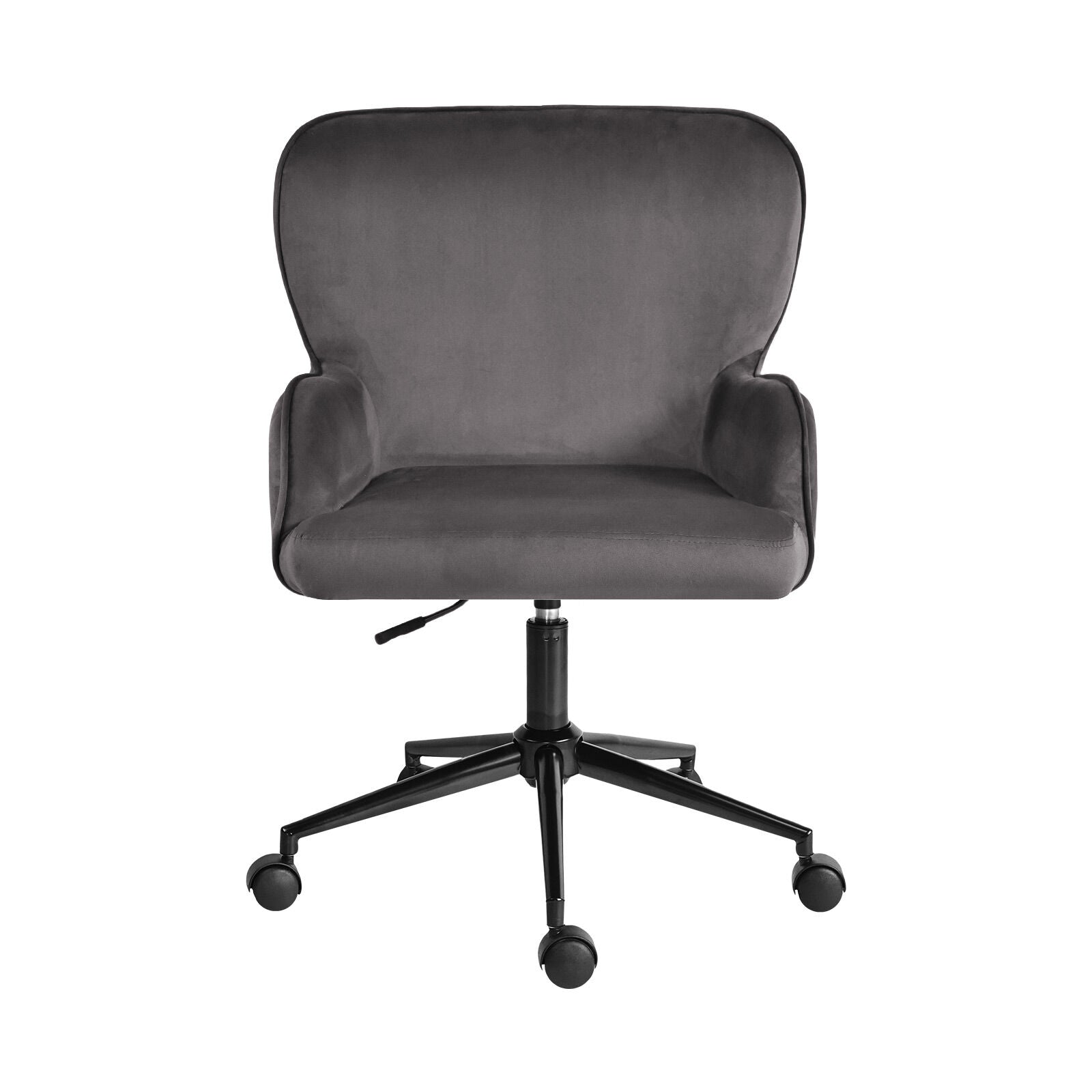 Desk Armchair - Home Office Swivel Chair Adjustable Height Seat PLUME GREY V274-FT-VOC-001BK-GY