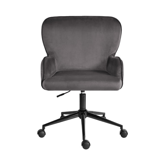 Desk Armchair - Home Office Swivel Chair Adjustable Height Seat PLUME GREY V274-FT-VOC-001BK-GY