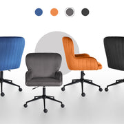 Desk Armchair - Home Office Swivel Chair Adjustable Height Seat PLUME GREY V274-FT-VOC-001BK-GY