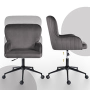 Desk Armchair - Home Office Swivel Chair Adjustable Height Seat PLUME GREY V274-FT-VOC-001BK-GY