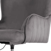 Desk Armchair - Home Office Swivel Chair Adjustable Height Seat PLUME GREY V274-FT-VOC-001BK-GY