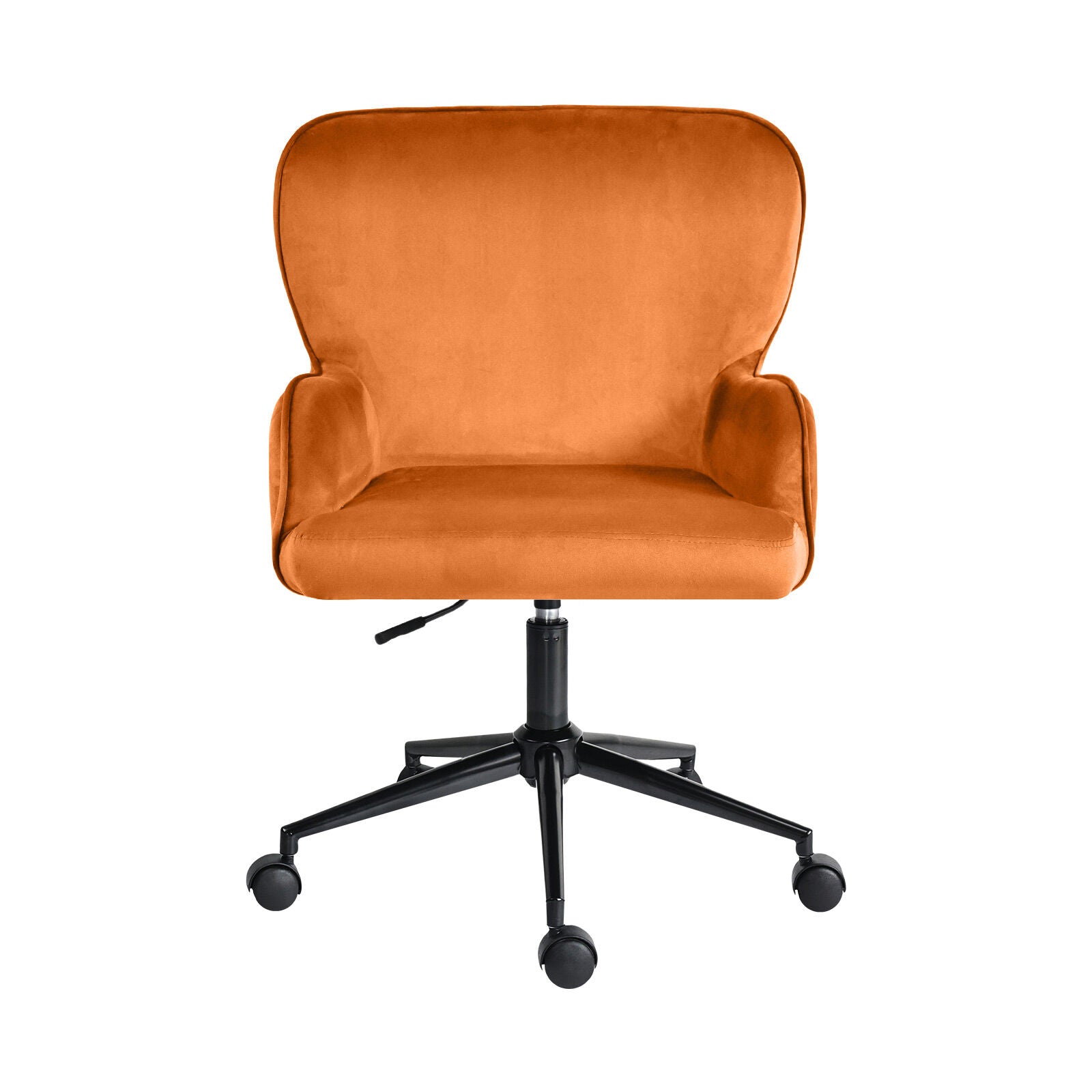 Desk Armchair - Home Office Swivel Chair Adjustable Height Seat PLUME ORANGE V274-FT-VOC-001BK-PKN