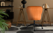 Desk Armchair - Home Office Swivel Chair Adjustable Height Seat PLUME ORANGE V274-FT-VOC-001BK-PKN